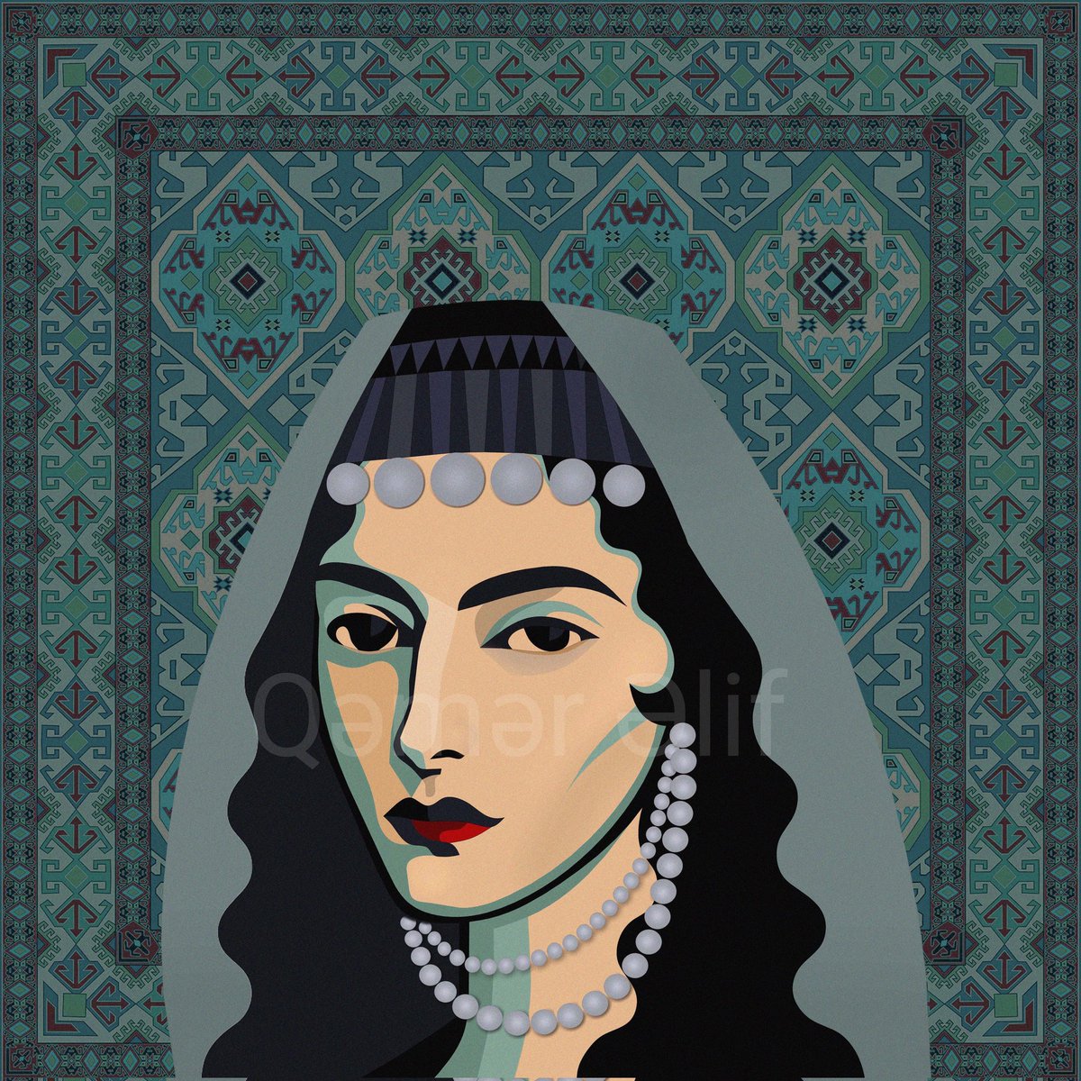 qemer_ms's tweet photo. #Azerbaijan #Azerbaijani #Karabakh #blue #Ukraine #Baku #Silkroad #illustration #art #Карабах #Азербайджан #Баку #Asia https://t.co/8kzb1IJHoM