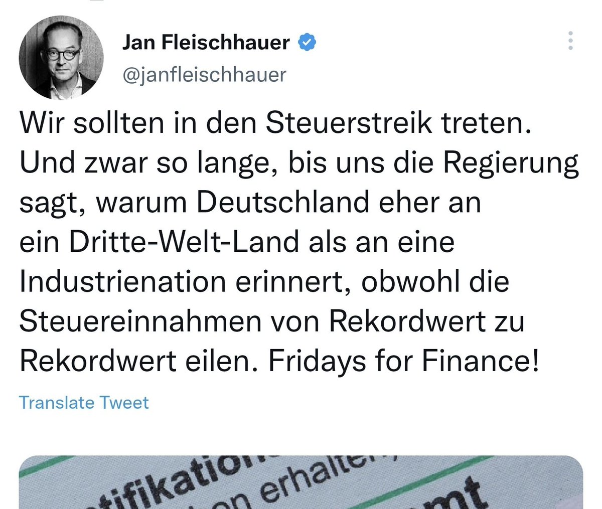 Schwarzarbeit heißt jetzt Steuerstreik wenn du Arierhintergrund hast