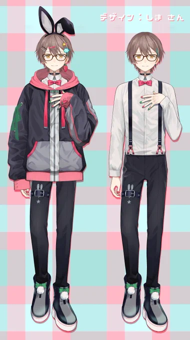 【お仕事】星雲えむくんのかわいい新衣装、お仕立てさせていただきました!いろんな組み合わせができてたのしみいっぱい!うさぎ年満喫#絵むぴか  