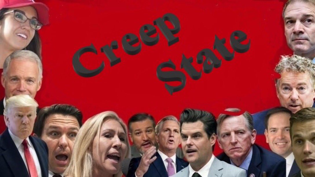 PotomacSeeker's tweet photo. @RepDanBishop creep state trumpublicans inspire bigotry with lies and misinformation. But we also know far left voters like far right voters don’t change; independent minded voters always decide elections. Now we’ll rally to crush the creep state like we did in the midterms. https://t.co/NKC4iqG2Rl