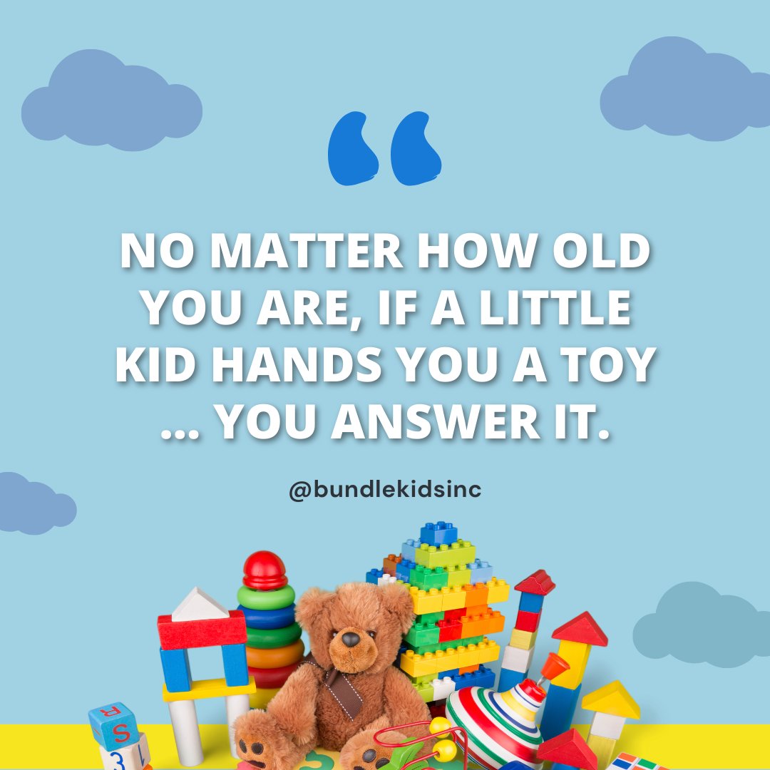 'No matter how old you are, if a little kid hands you a toy ... you answer it.'
...
👉🏻For more visit the website: bundlekids.com
...
#motivation #motivationalquotes #motivationquote
#motivation101 #motivational #motivationoftheday
#toddler #toddlerfashion #toddlerstyle