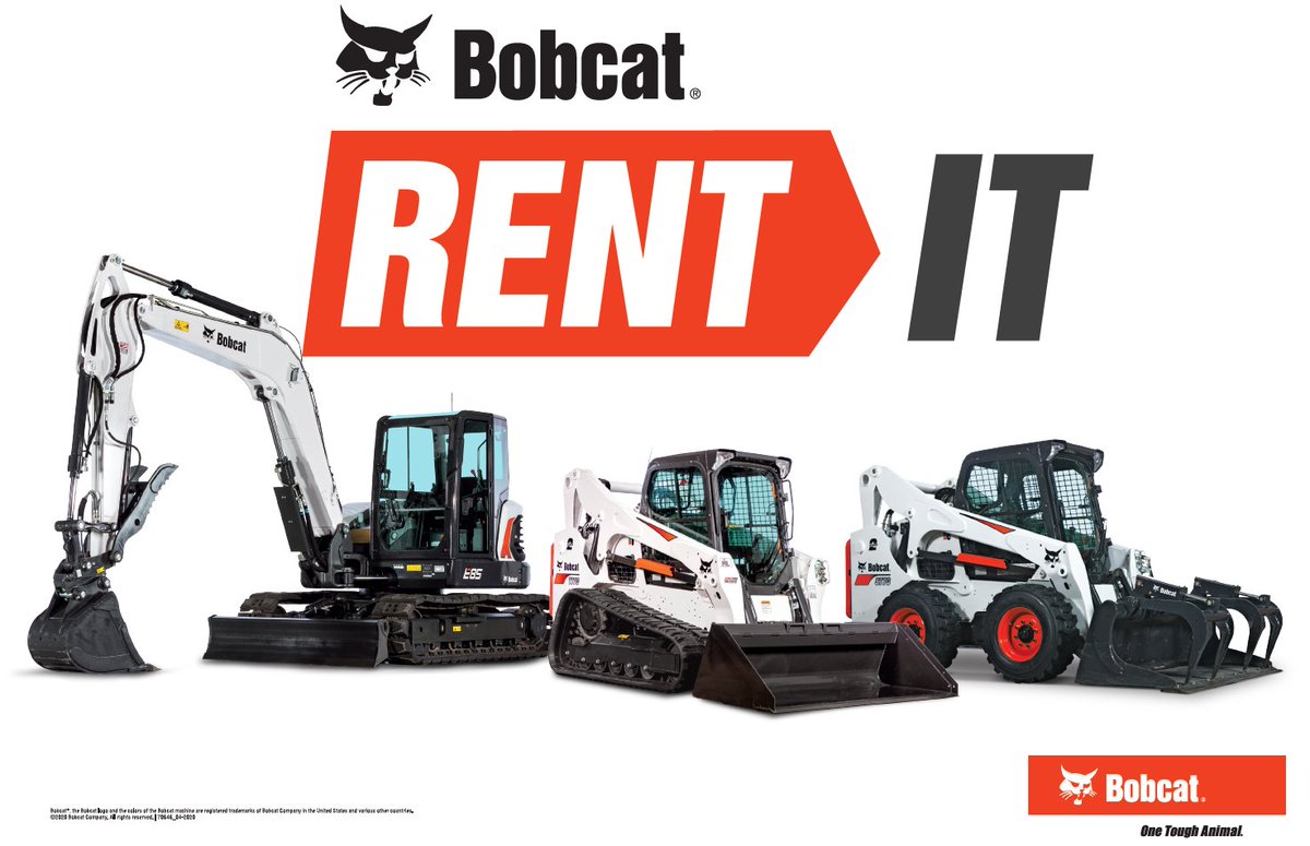RENT -- IT BOBCAT
Bobcat #skidsteers and #excavators offer unmatched power to help you push through your toughest jobs. We offer a wide range of equipment to complete any landscaping to construction projects.

#ledwellmachinery #bobcat #rentit #onetoughanimal