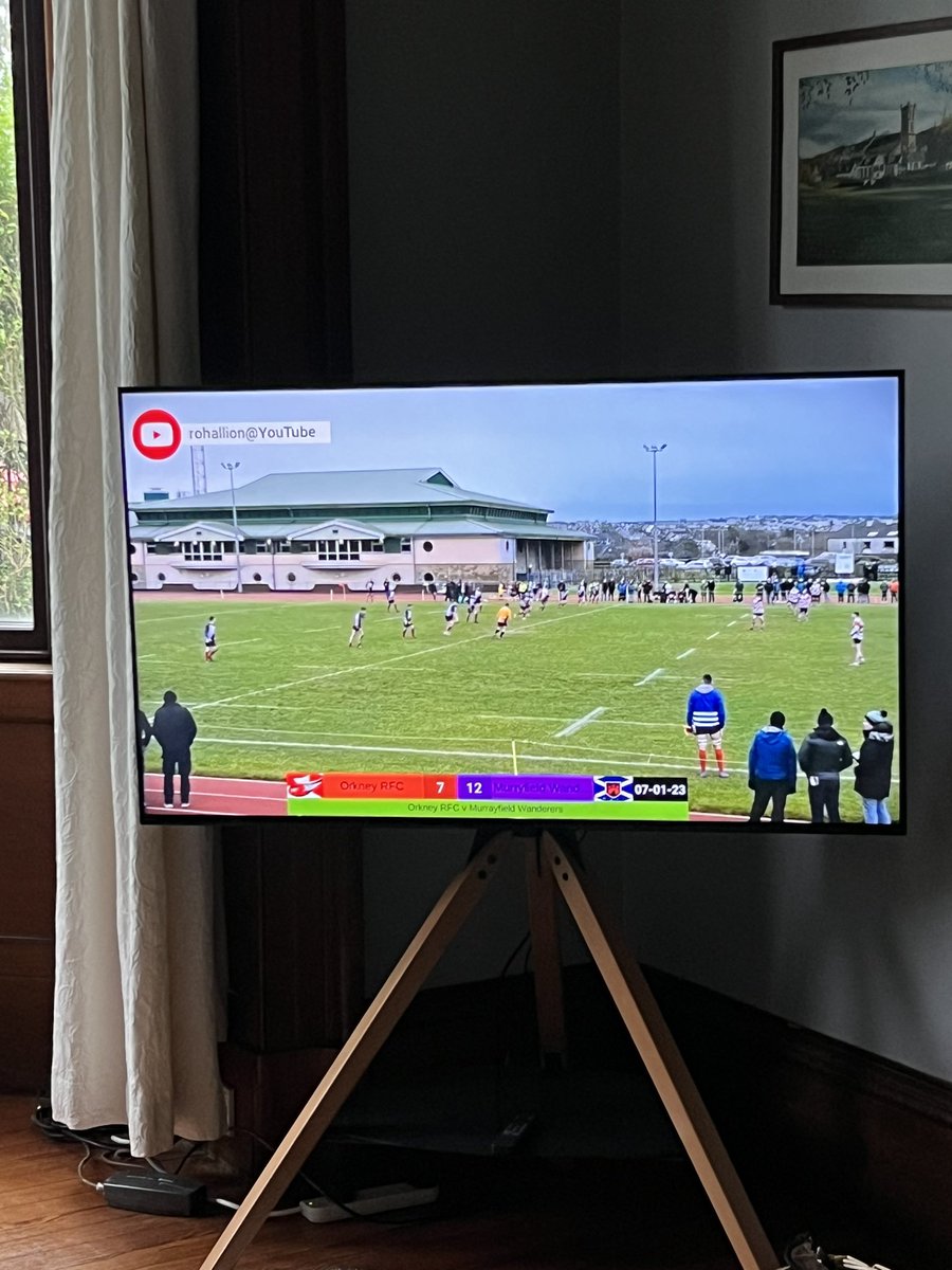 One week count down to my annual <a href="/Strathmore_RFC/">Strathmore_RFC</a> outing, and eyeing up the Orkney opposition on the the old idiots lantern. Who to support though….<a href="/BobBaldie/">Bob Baldie</a> 😜