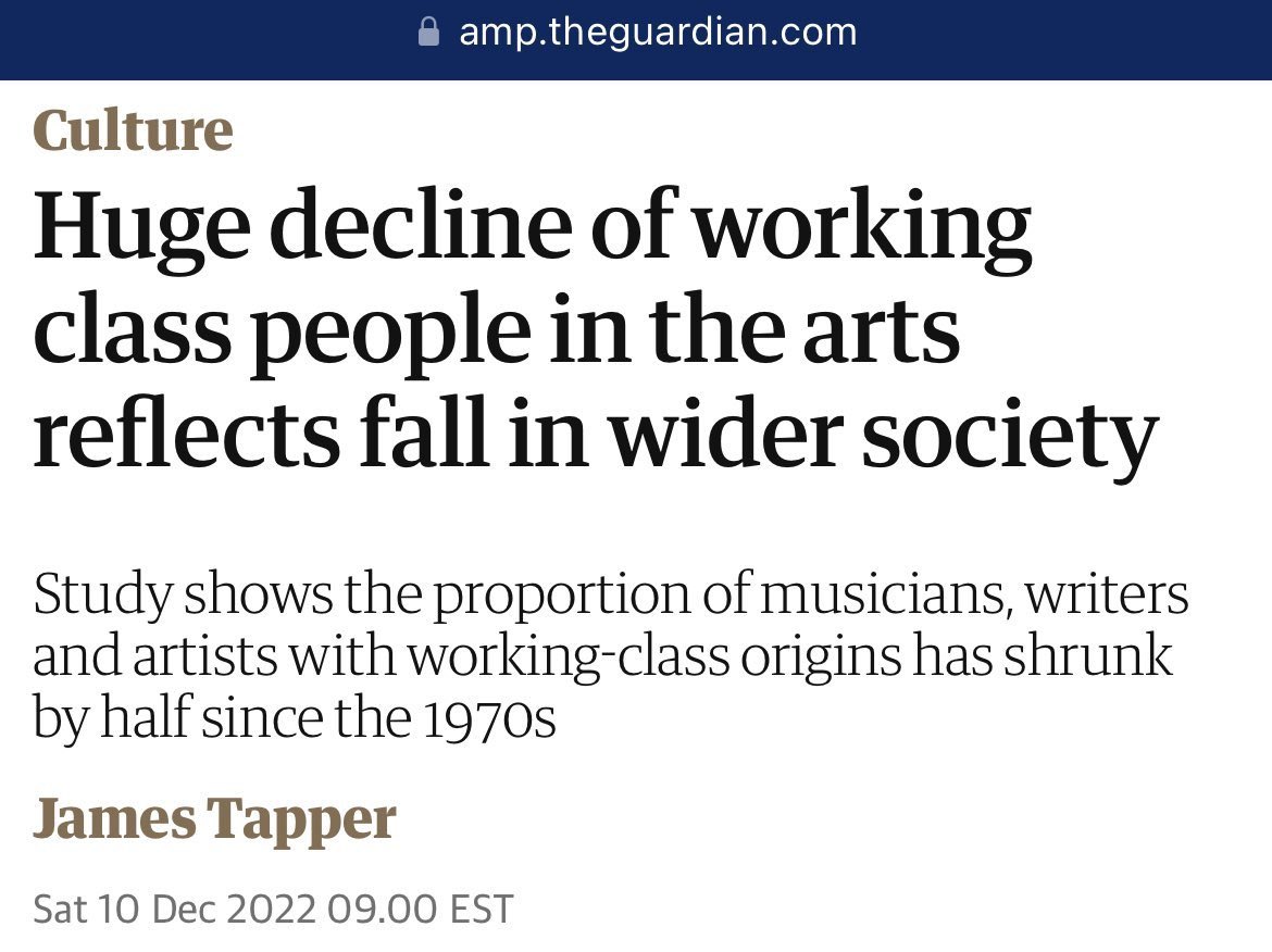 Everyone knows this. Very few cultural institutions and individuals are prepared to do anything about it. It’s shameful