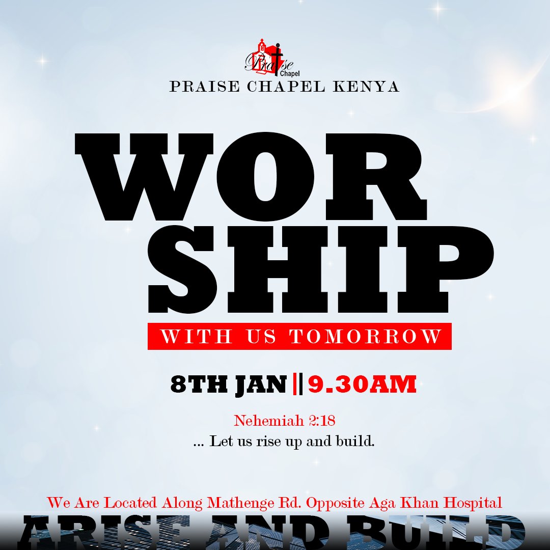Praisechapelken's tweet photo. Join us tomorrow in our worship service from 9.30am.
#AriseAndBuild https://t.co/NZ5loe2Dew