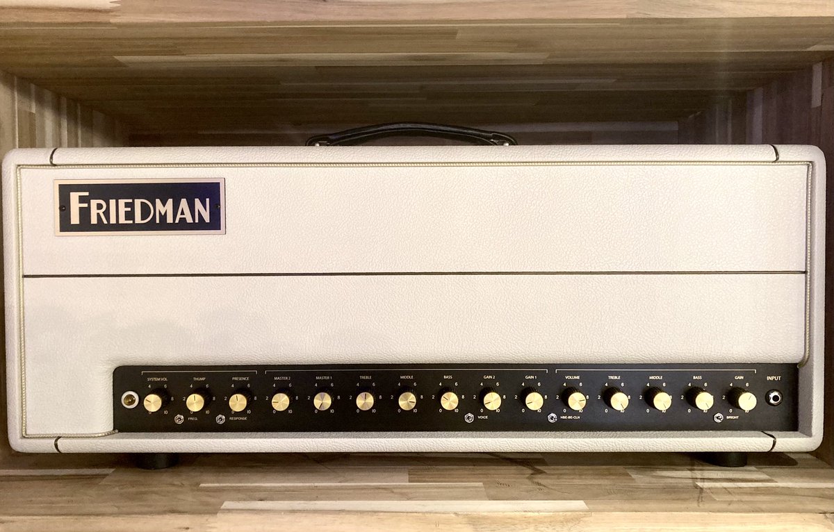 wpp_ikebe's tweet image. Just Arrived!!!!
#FRIEDMAN
BE-100 Deluxe [White Tolex]
【AMP STATION Order Model】

存在感バツグンのWhite TolexのBE-100 Deluxeが入荷しました。
#EL34
#BROWNEYE

⏩ikebe-gakki.com/c/c-/am/am02/a…