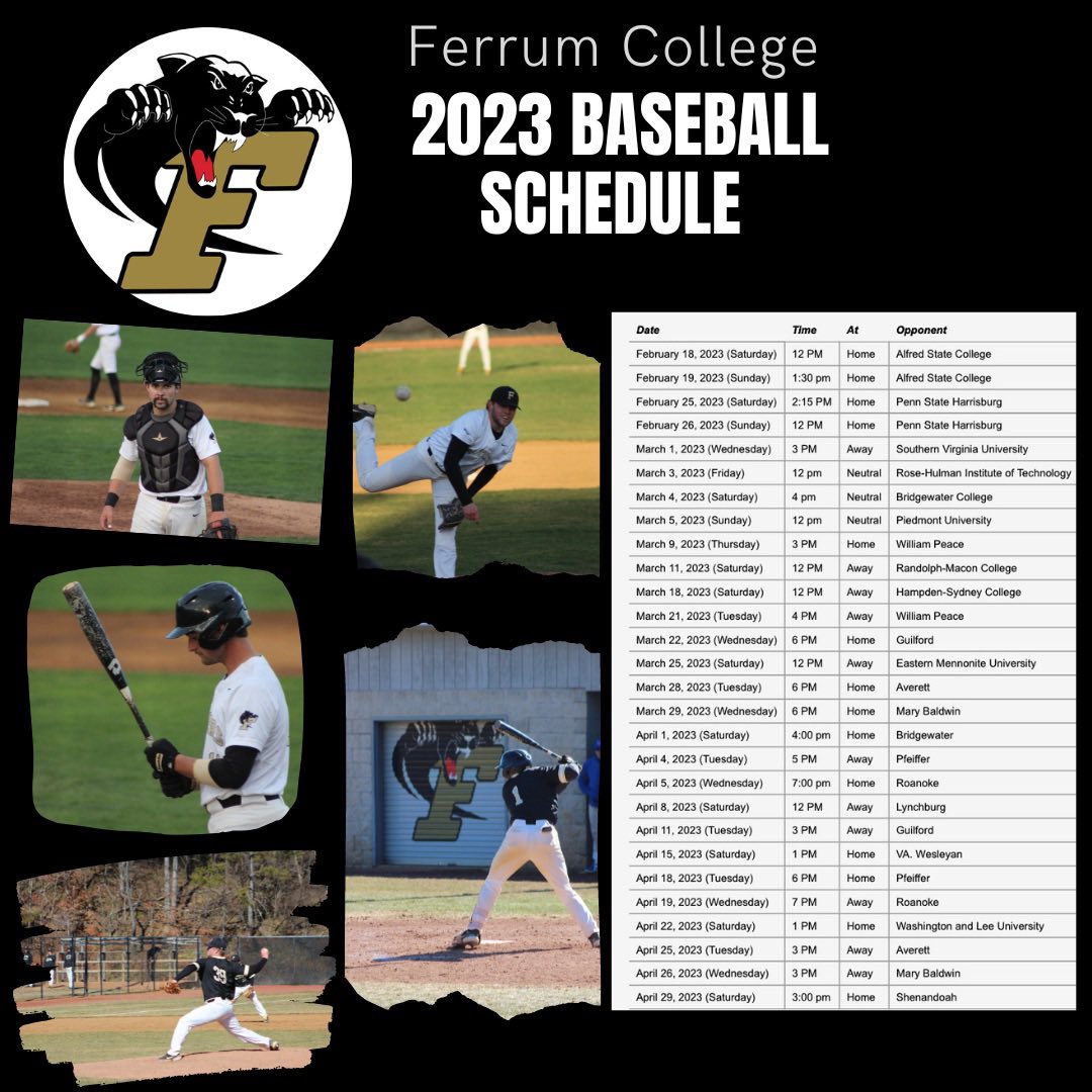 #GoPanthers #ForgedAsOne #NCAABaseball #ODAC #FerrumCollege #CollegeBaseball