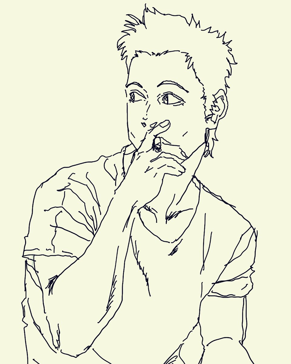 #drowning #digitalart #イラスト#タバコ