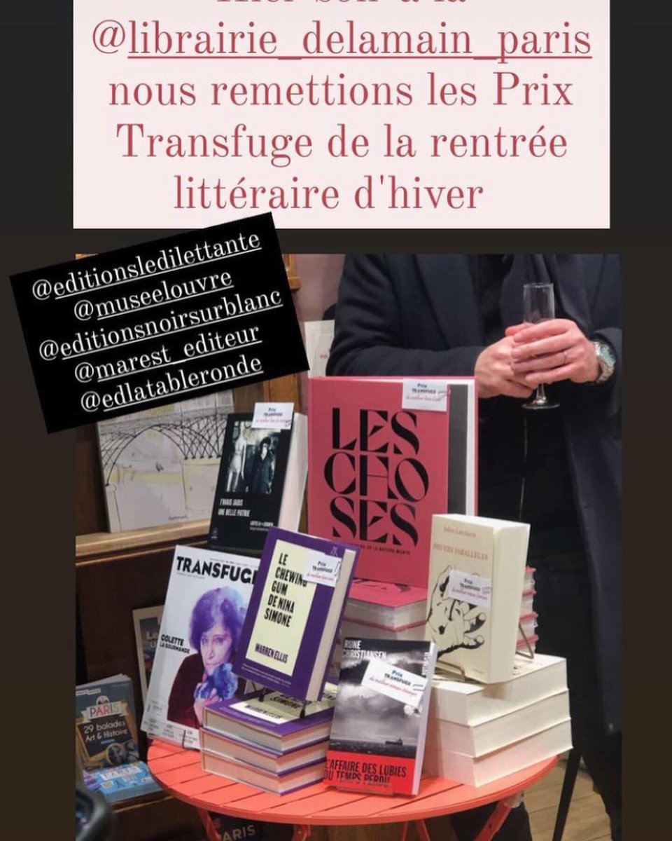 marion_fremont's tweet photo. Prix Transfuge du meilleur livre de cinéma pour « J’avais jadis une belle patrie » de Lotte Eisner. Merci Transfuge. @Transfuge #lotteeisner @MarestEditeur #marestediteur @delamain75001 #librairiedelamain #prixdumeilleurlivredecinema https://t.co/1CR3mzTTBM
