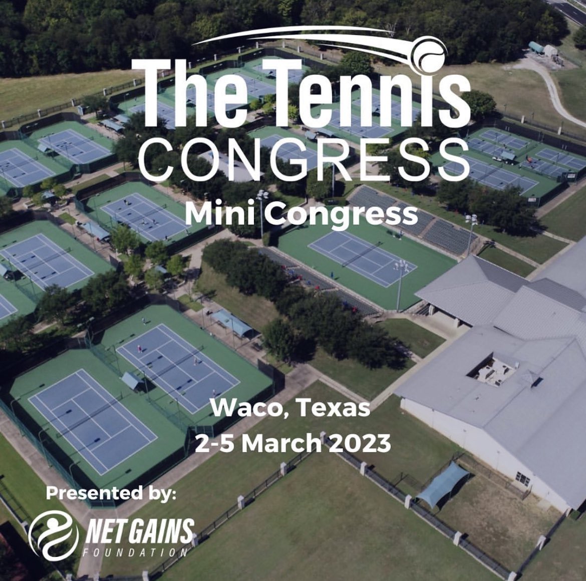 Join us for this one of a kind experience with world class coaching, 11 hours on court, 6 hrs off court training, and VIP experience to the matches! <a href="/USTATexas/">USTA Texas</a> <a href="/WTAPlayTennis/">Waco Tennis Assoc.</a> <a href="/ptrtennis/">PTR Tennis</a> @USPTA_Tennis <a href="/atthenetpodcast/">atthenetpodcast</a> <a href="/BaylorMTennis/">Baylor Men’s Tennis</a> <a href="/BaylorWTennis/">Baylor Women’s Tennis</a>