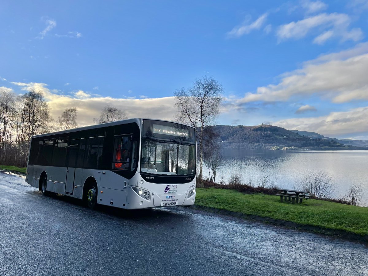 With Highland Council having set up their own in-house bus operation, I decided to sample new route 302 between Inverness and Foyers. Not the sort of place you’d expect to see a less than week old, Volvo B8RLE! Lovely run, and friendly driver, too.