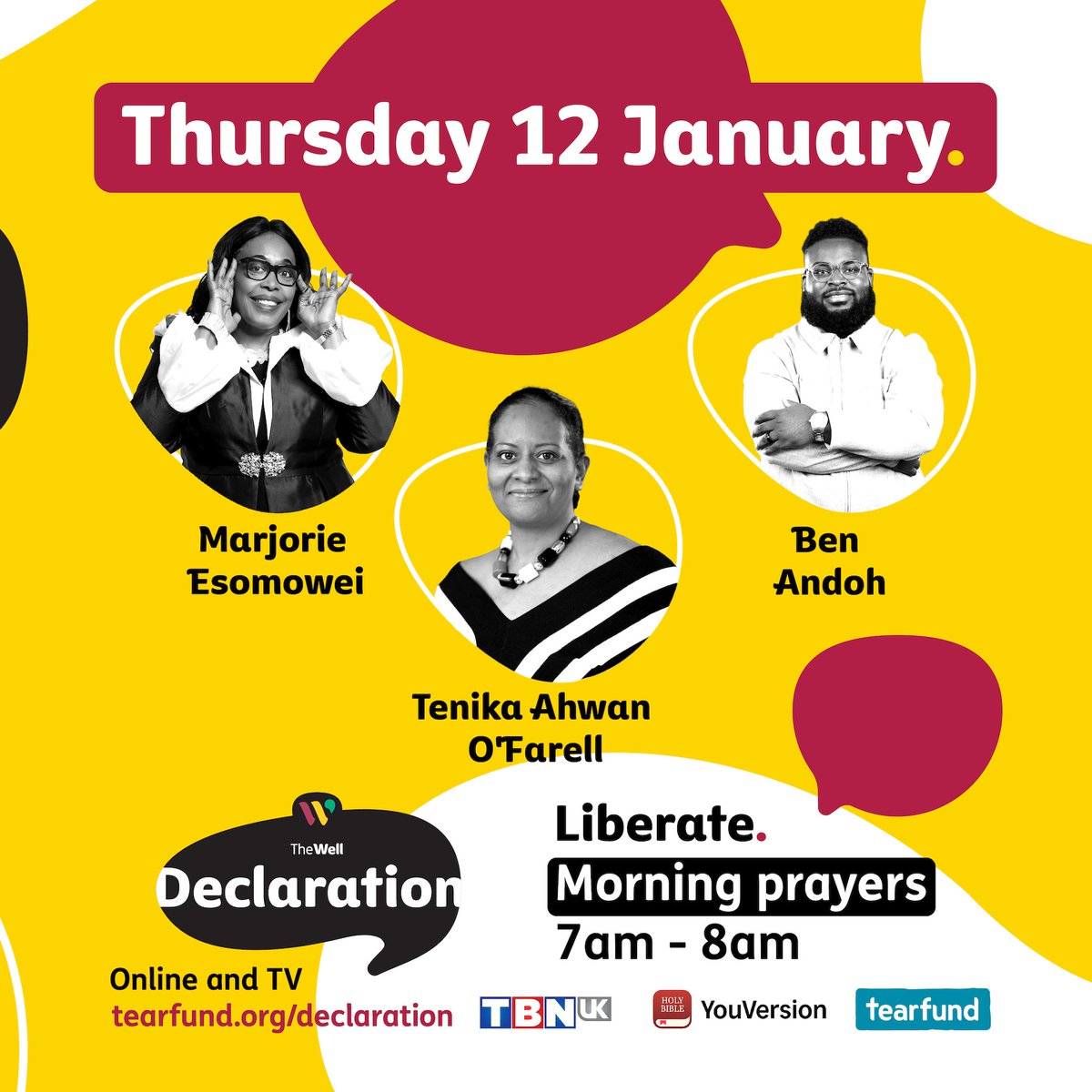 TheWellOrg's tweet photo. Thursday 12 January - Be open to receiving the liberation God wants to bring into your lives and become a part of Jesus’ liberation of those in extreme poverty. Join us!

➡️ Morning Prayer
➡️ Theology Session⁣
➡️ Live TV Show
➡️ Afterparty https://t.co/ZfdrR4iee3
