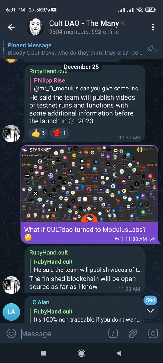MrGnox000's tweet photo. When i found this and  posted last December 25, 2022 at TG 🤣. Its all ready prepared!! 
#Bullish #CULTDAO #ModulusLabs @wearecultdao  @Artorias_eth  @MrOmodulus https://t.co/Fmm0VnBOR9
