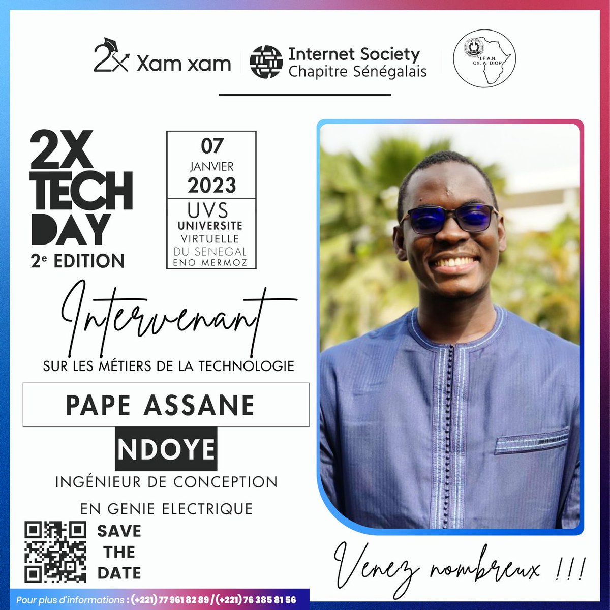 2x_xamxam's tweet image. Retrouvez Pape Assane Ndoye pour une intervention sur l’orientation des métiers de la technologie 

Rendez-vous à partir de 15h pour la 2e édition du #2xtechday 

#xamxam #xamxam2x #tech #socium #event