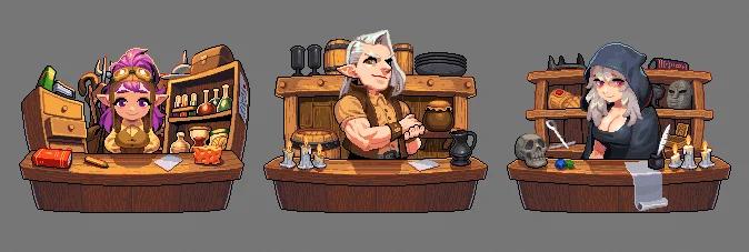 상점#pixelart #ドット絵 