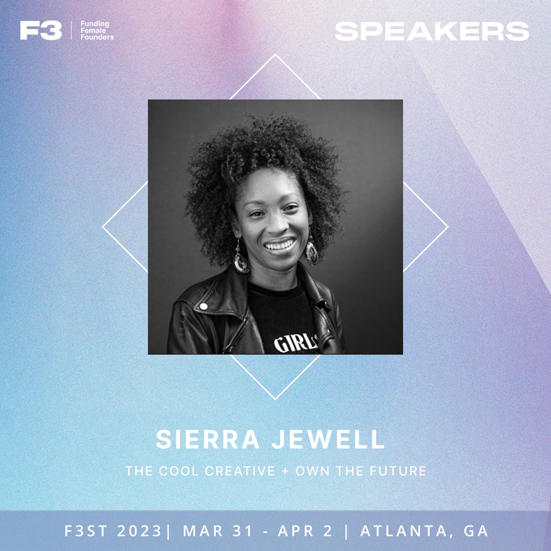 Meet <a href="/thecoolcreative/">Sierra Jewell</a> at #F3ST in Atlanta. With a background in design strategy and photography, Sierra Jewell brings a unique perspective to tech. She said it best that #Web3 = 'power to the people'. Don't miss her insights on March 31 - April 2. #WomeninWeb3 #BlackWomeninTech