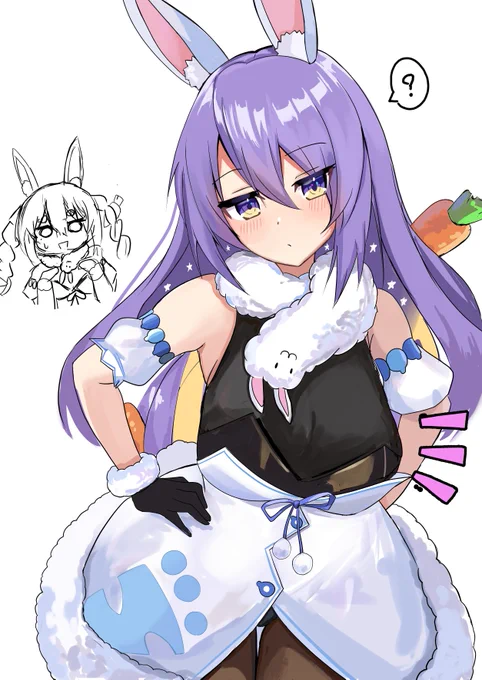 ぺこら衣装のムーナの破壊力が高すぎた #HoshinovArt #ぺこらーと 