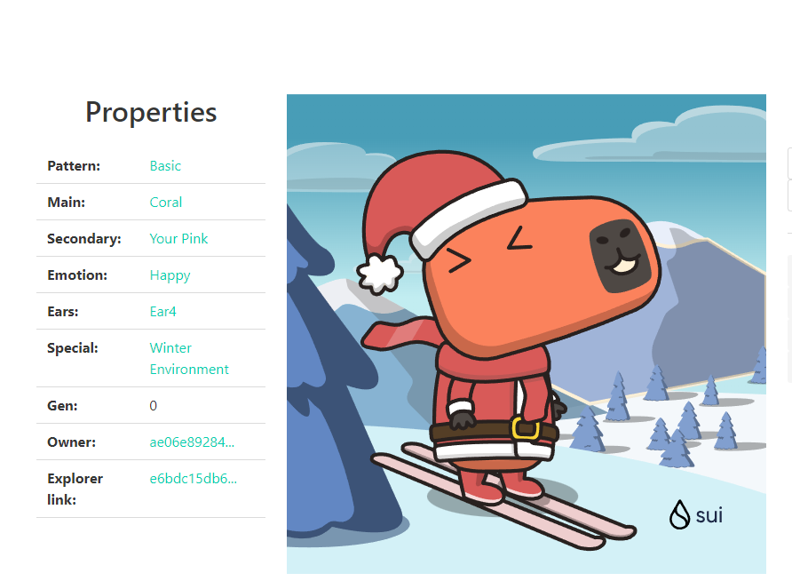 🎁 I just unboxed my Sui Holiday Capy! ❄️
Capys Xavi: is very happy and excited to wait for his friends to come together to join the annual Christmas party for the Capys community #CapyHolidays  <a href="/SuiNetwork/">Sui</a>