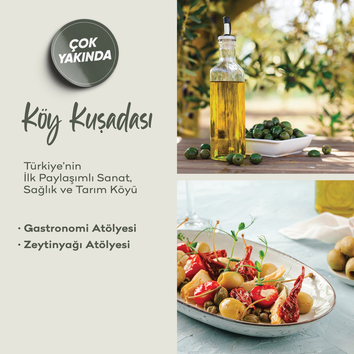 Yeni lezzetleri sağlıkla harmanlayabileceğiniz, modern yaşam dünyası Köy Kuşadası. Çok yakında...⏳