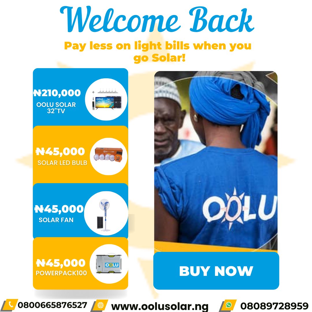 Ignitepowerng's tweet image. Make this year great by going Solar today.

#oolusolarng #solarledlight #solartv #renewableenergy #solarpower #offgridpower #Senegal  #welcometo2023