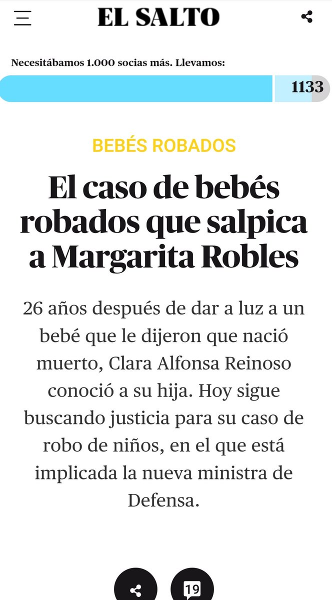 ¿Sabíais esto de Margarita Robles? 
Yo me acabo de enterar 😳
👇🏻
elsaltodiario.com/ninos-robados/…
👇🏻
fuentesinformadas.com/margarita-robl…