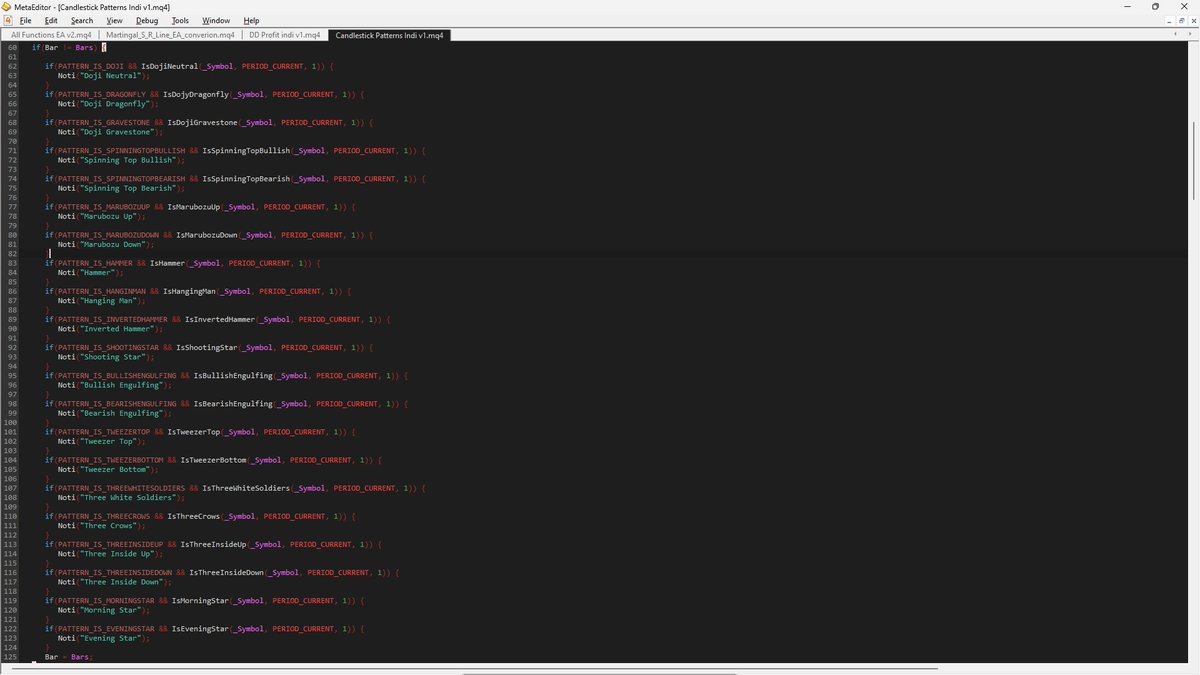 its_mavi_dev's tweet photo. Day 40 of #100DaysOfCode 2.0

- Coded an indicator that detects 21 different types of Candlestick patterns and sends a notification.

- No videos for ReactJS today.

✌️ https://t.co/R4qKSpfku4