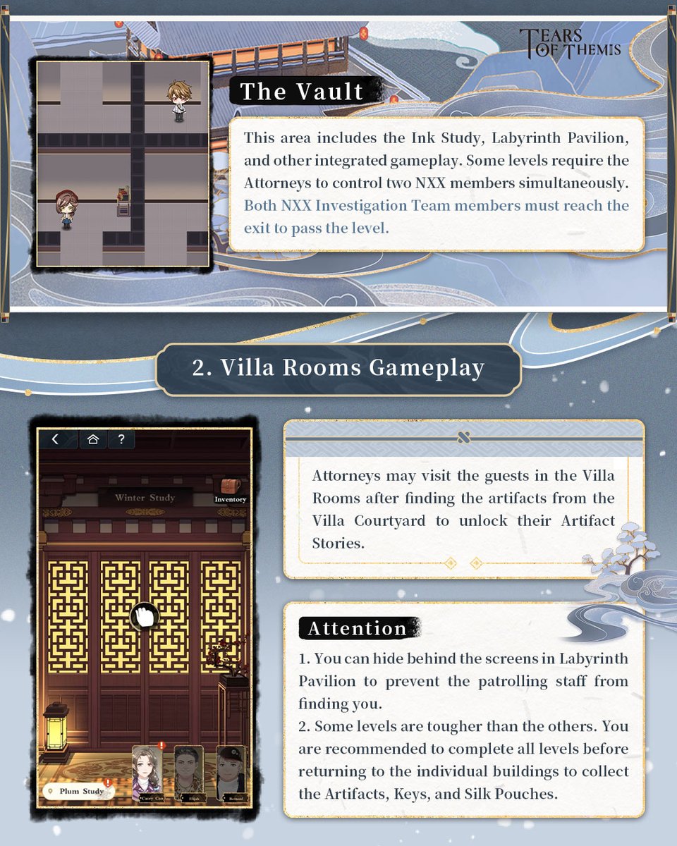 TearsofThemisEN's tweet photo. "Blizzardous Threads of Red" Event Gameplay Preview

Explore Blizzard Villa and solve the mystery of the old manor.

Check the images for full details!

#TearsOfThemis https://t.co/hSOmTyWLCT