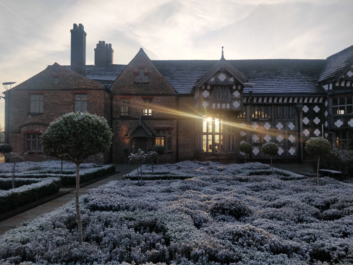 OrdsallHall's tweet photo. We're closed as always today and back open Sunday from 11:30am!
Here's a flash back to a frosty December morning as the sun was cutting through the building ✨🌞
#frost #tudorhall #ordsallhall #closedsaturdays https://t.co/oL5G0M5A4j
