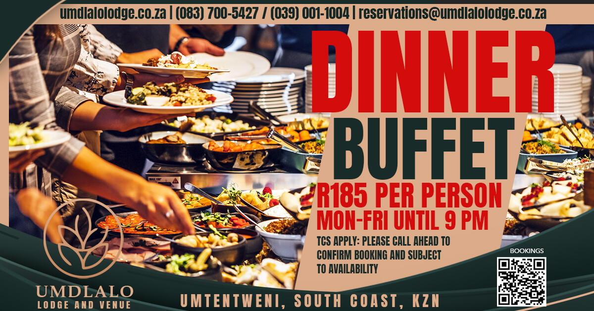 UmdlaloLodgeSA's tweet photo. Mouthwatering dinner buffet https://t.co/1RtHG6qGB3
🌟 Contact us to secure your reservation 

#dinner #dinnerbuffet #dinnertime #dinnerlover #bdinnerofchampions #dinnerclub #dinnerinbed #allyoucaneat #dinnerdate #dinnerdateideas #dinnergoals #dinnerofchamps #buffetdinner https://t.co/IOnE7rTC8H