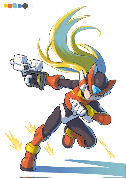 描き納めのやつ、完成させました#ロックマンゼロ 