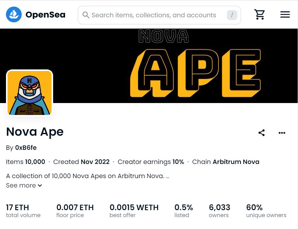 ApeBuddyClub's tweet photo. 10 free Nova Ape NFTs (Arbitrum Nova) for ABC holders 🐵🍌

https://t.co/T23QYD9neb

🍌 Follow @ApeBuddyClub and @NovaApeNFT 
🍌 Like &amp; RT
🍌 Reply with a picture of your ABC NFT

72 hrs

ABC holders, please connect your wallet at https://t.co/iG9s5eIWas and join Discord giveaway https://t.co/nzk7uTy9GU
