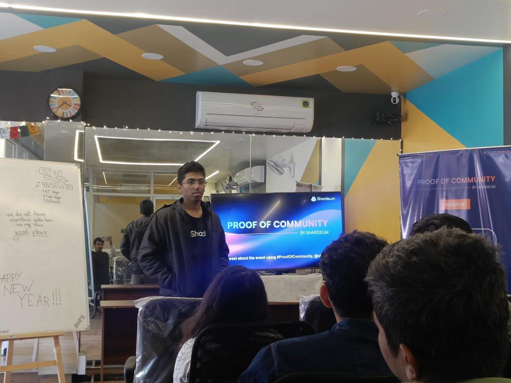 Here I am at Stint studio injecting more about Web3 in me, this journey started from last year June at web3conf when I got introduced what is shardeum and this is a great time to know more about <a href="/shardeum/">Shardeum</a> #ProofOfCommunity 
#Web3nagpur !