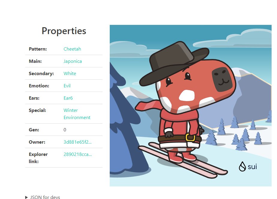 🎁 I just unboxed my Sui Holiday Capy! ❄️
 is very happy and excited to wait for his friends to come together to join the annual Christmas party for the Capys community #CapyHolidays <a href="/SuiNetwork/">Sui</a>