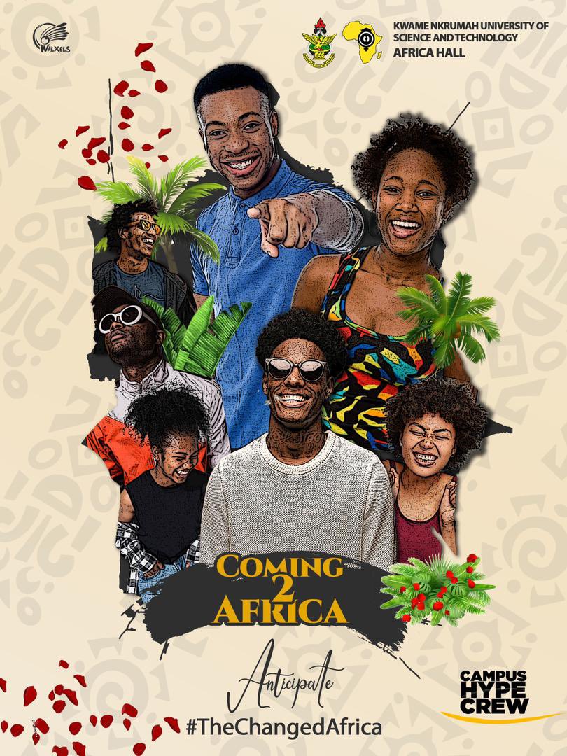 Africahallknust's tweet photo. Dear Freshman,
Is Africa Hall your residential hall? Well there’s a lot to anticipate then!!!!!
COMING 2 AFRICA is a must for you!
#TheChangedAfrica
#AfricaHall
#Knust
#DearFreshman https://t.co/cF3RCfyZNF
