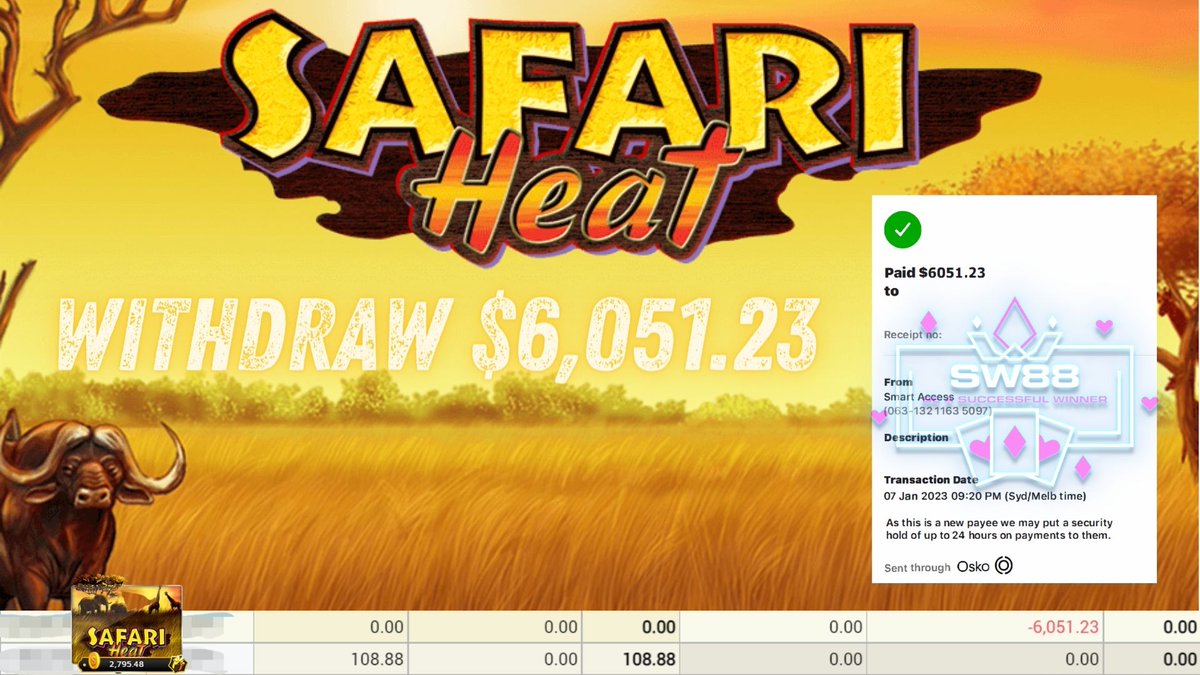 AusSw88's tweet photo. One of the SW88 Dear Member only deposit $100+8.88 to win $6,051.23

🎮 Product – Joker
🎰 Game Tip : Safari Heat
💰 Deposit - $100+8.88
💰 Big Win - $6,051.23
⚠️Just Deposit 1 Time

We Provide Best &amp; Fast Services , 100% Trusted Company

📲WhatsApp CS - https://t.co/sqe1tkoJ8y https://t.co/7o9pIMMzYC