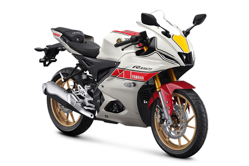 「YZF-R15。バイク屋あちこち回って実車見てきましたが、ブルーが安定したカッコ」|mqdlのイラスト