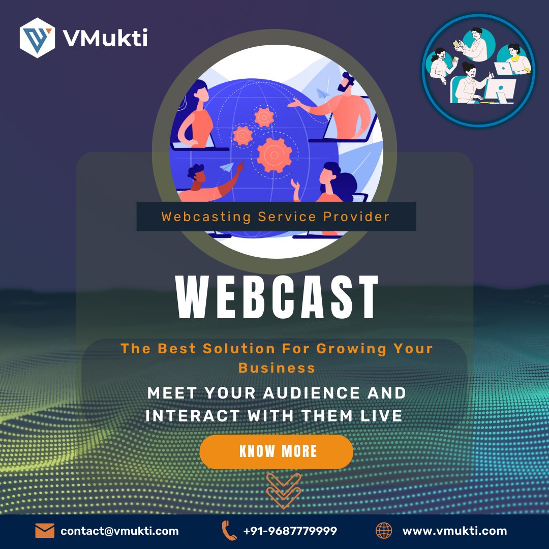 VMukti's tweet image. Broadcast live & pre recorded audio and video content over internet to a large number of audience with our webcasting services.
👉 vmukti.com/solution/conne…
#webcasting #vmukti #webcastingsolutions #liverecording #solutions #live #virtuallife #webcastservice