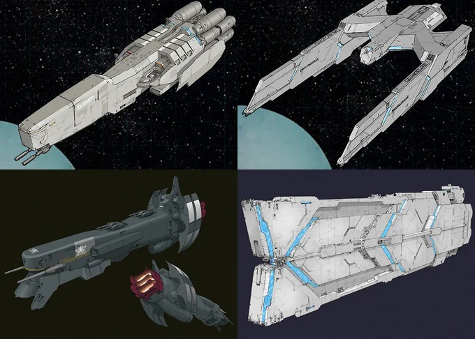Designed 40+ ships and spaceports.(Credited with #JunjiOkubo )#Throwback2009 #InfiniteSpace #無限航路 