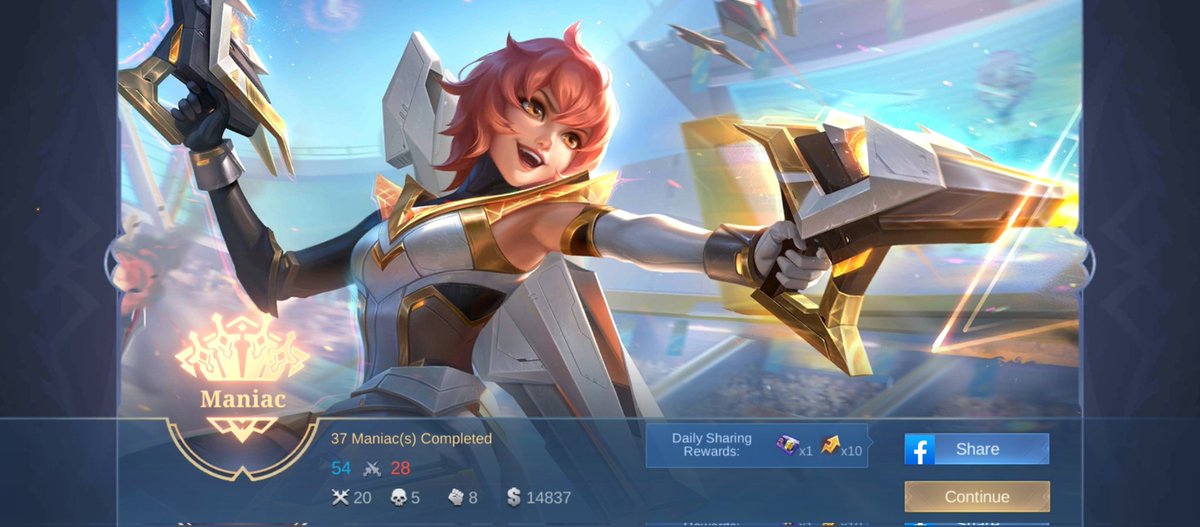 Beatrix0105's tweet photo. 2x maniac today #beatrixm4 #beatrixmlbb #mobilelegendsbangbang https://t.co/StuH0STa6a