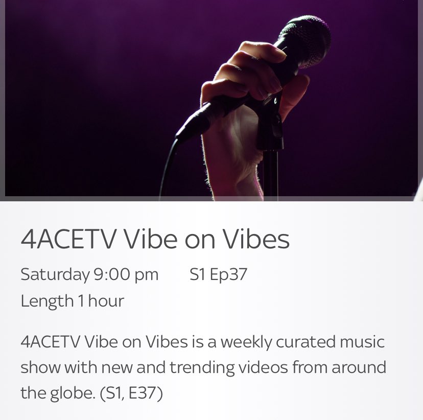 Tune in tonight on Sky CH 186 : Vibe on vibes #4acetv #music #skytv #music #skytv #London #TrendingNow #trendingvideo #trending #musicvideos 9:00pm GMT