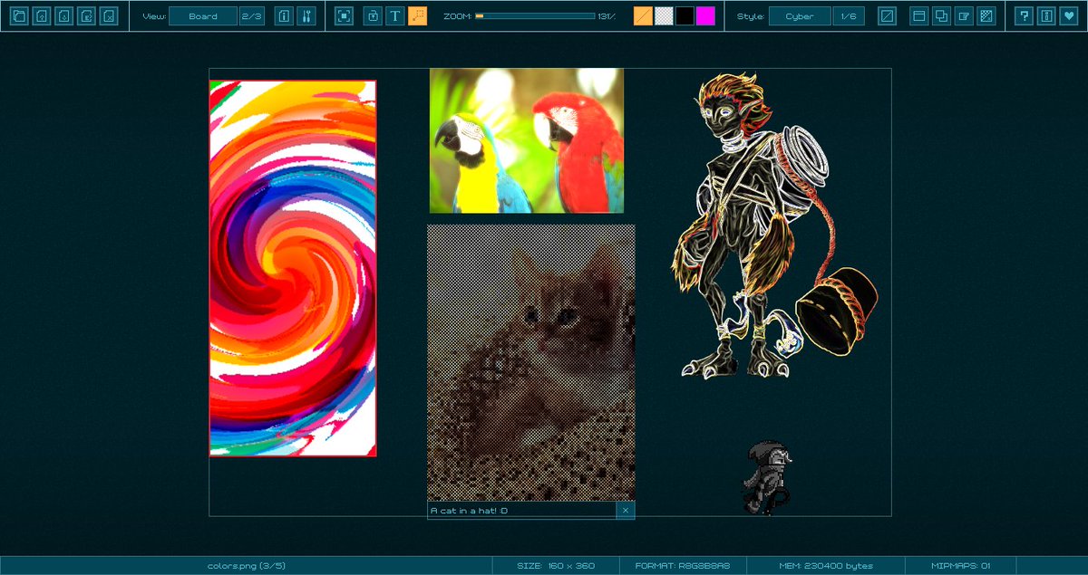 #rTexViewer 3.0 released! The biggest update ever! 

The perfect tool for #Artist and #TechnicalArtists! 

Added multiple image modes, including a reference board, and custom GLSL shaders support per image! 

Get it now: raylibtech.itch.io/rtexviewer

#gamedev #toolsdev #futureisnow