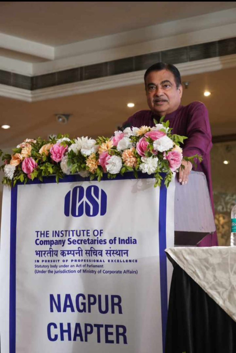icsi_cs's tweet photo. Shri Nitin Gadkari, Hon'ble Minister of Road Transport &amp; Highways graced a special Conference organised by the Nagpur Chapter of #ICSI @nitin_gadkari https://t.co/IsF3VHZMP2
