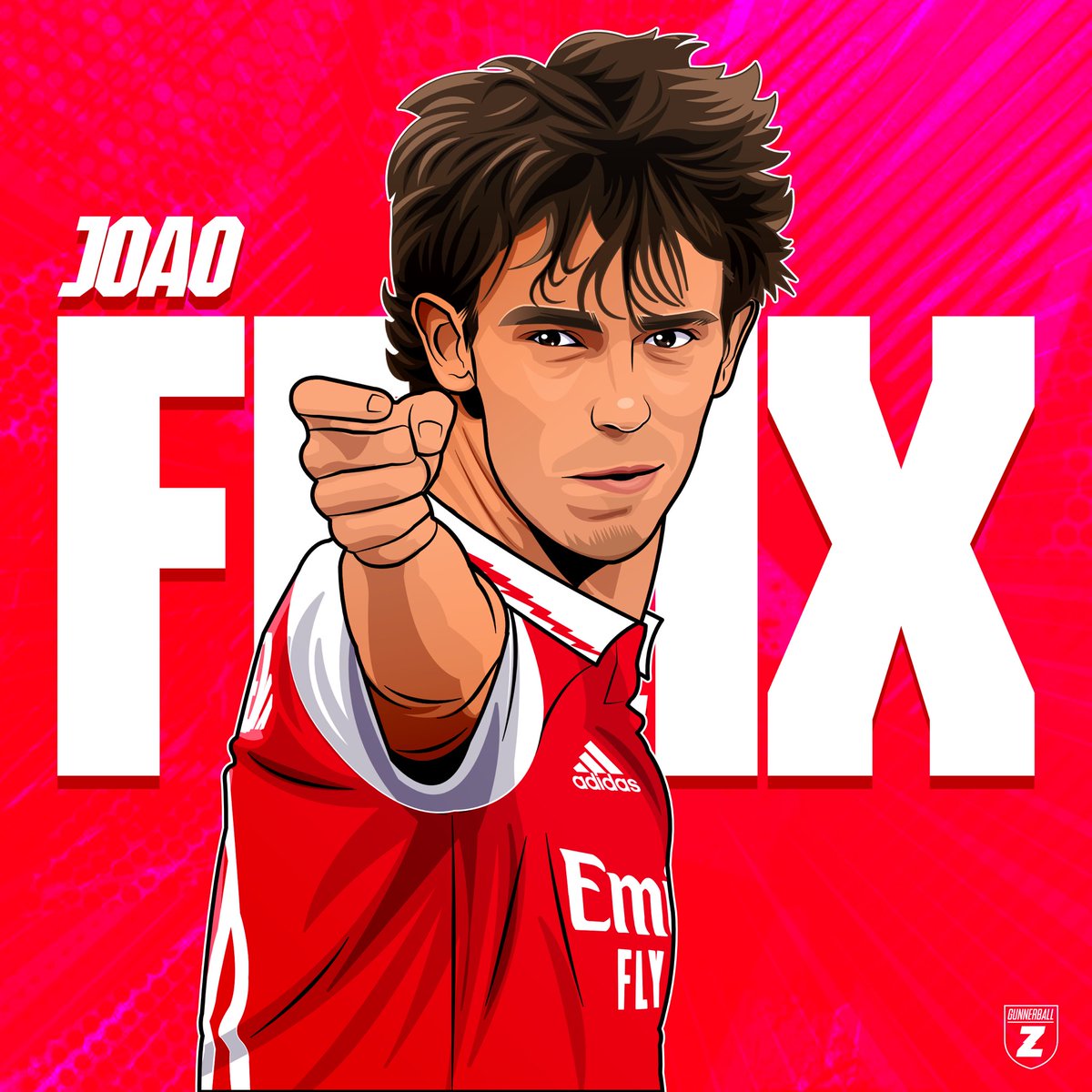 GunnerBallZ's tweet photo. My Illustration of Joao Felix X Arsenal. Rumours have been heating up! 🔥 Would he be a good fit for us? 👇🏻

#arsenal #joaofelix https://t.co/i5czj8d4fa