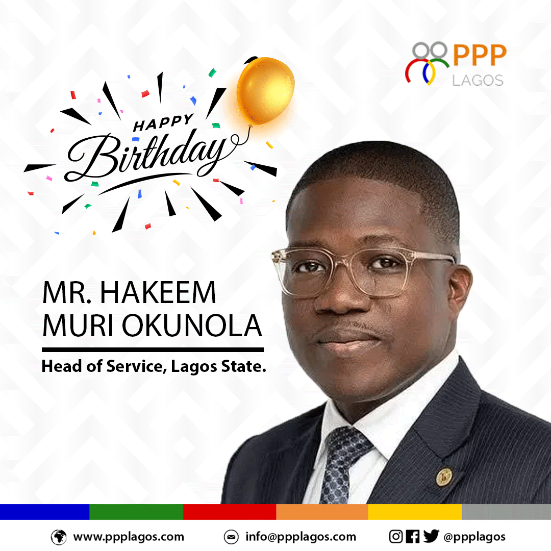 ppplagos's tweet photo. Happy birthday to our esteemed Head of Service, Mr. Hakeem Muri Okunola. Cheers to your new age! @hmokunola_ 

@jidesanwoolu @drobafemihamzat @opegeorge_PPP

#foragreaterlagos
#megacity
#ppplagos https://t.co/5KBXGqIX2j