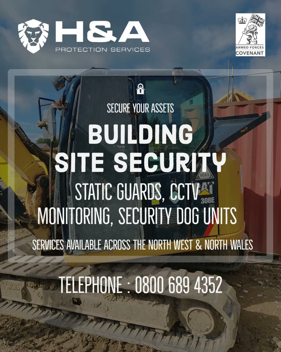 HnAProtection's tweet image. Business owners, are you concerned about the risk of plant machinery theft on your premises? At H&amp;amp;A Protection Services, we understand the importance of protecting your assets, which is why we offer a range of security solutions to help keep your business safe.