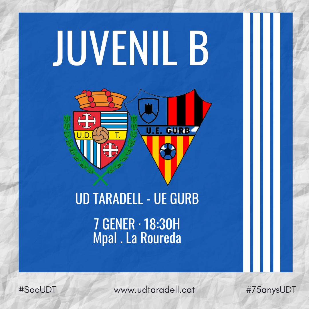 udtaradell's tweet photo. Aquesta tarda tens una cita! Vine animar al Juvenil B (2n - 23 punts) per atrapar al Gurb (1r - 25 punts) en el liderat. A 2/4 de 7 de la tarda a la Roureda! #socUDT https://t.co/A9ZxZ1JJsi