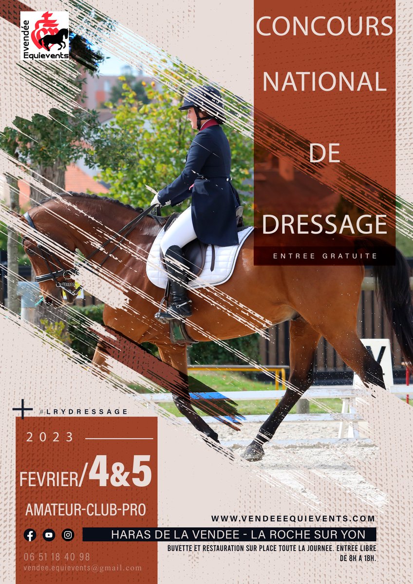equievents's tweet photo. Concours National de Dressage au #HarasdelaVendée à #LaRochesurYon #equitation #concours #Vendée #Haras #chevaux #dressage https://t.co/btRVqzFhyy