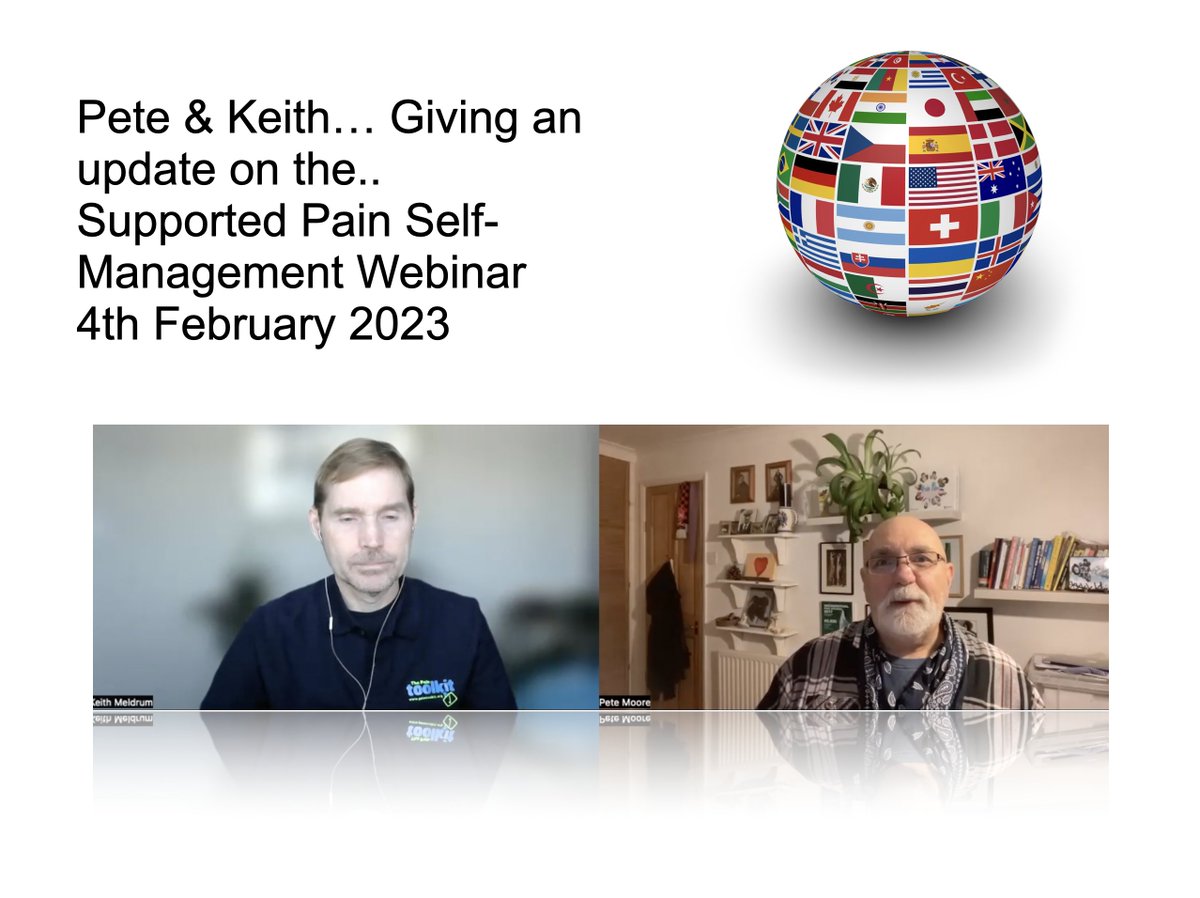 paintoolkit2's tweet image. Giving an update on the 1st Supported Pain Self-Management Conference 4th February 2023https://vimeo.com/787124219

How to register eventbrite.co.uk/e/supported-pa…

Please share with friends and colleagues

Thanks 

Pete &amp;amp; Keith @keith_meldrum 

#SelfmgtLIVING-Works