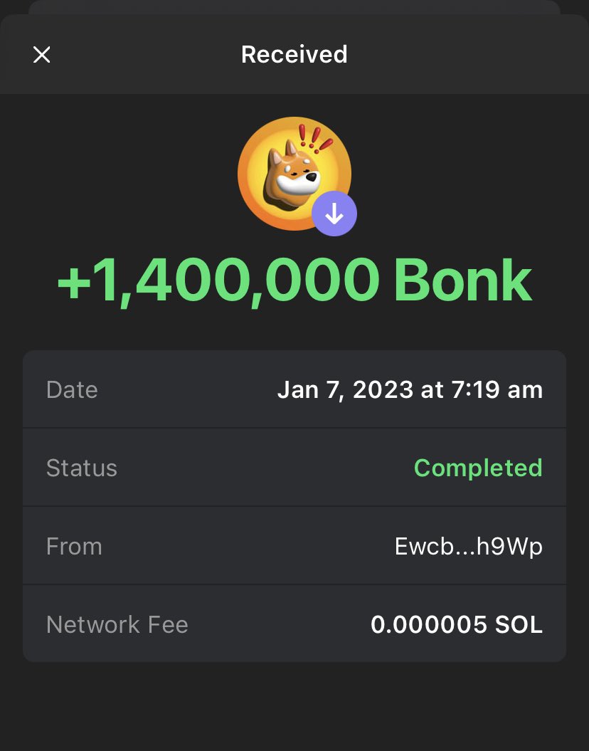 got my first daily airdrop from @TheBonkBank. GEN 2 coming in few weeks will give you even more, 1mil $BONK per NFT. you dont want to miss this. also, there is a chance to get 2mil per day 🚀🚀