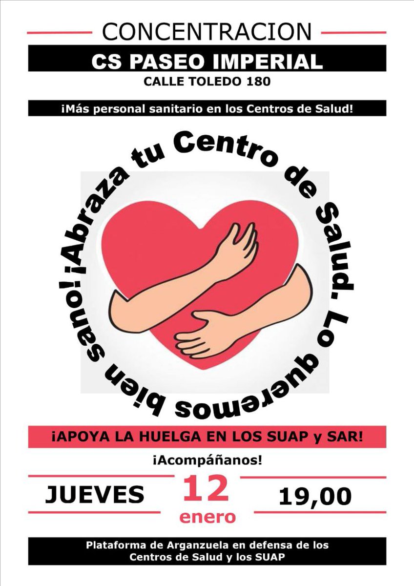 Este jueves volvemos a la lucha. En 2023 conseguiremos que se restablezca la normalidad en nuestros centros de salud. 😊💪
¡Únete! #SanidadPública #MadridSeLevanta